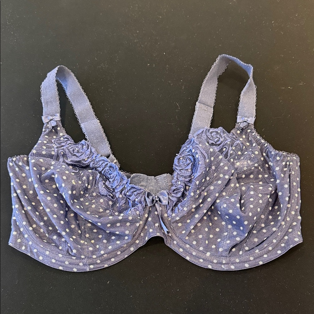 Elomi Blue Polka Dot Underwire Bra